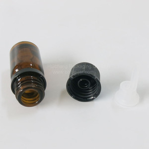 Chai Nhỏ Giọt Thủy Tinh Màu Hổ Phách Cỡ Nhỏ 5Ml Với Nắp Đậy Rõ Ràng - Product Image 6