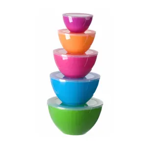 Mixing Bowls With Lids Wholesale Customized Color Mixing Bowl Plastic Salad Bowls With Lids