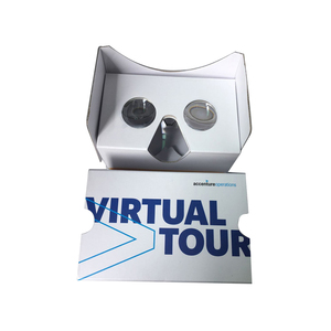 โปรโมชั่นแบบพกพากระดาษแข็ง VR ฮาร์ดแวร์3D VR แว่นตาเสมือนจริง Google กระดาษแข็ง VR ชุดหูฟัง3D แว่นตาวิดีโอ