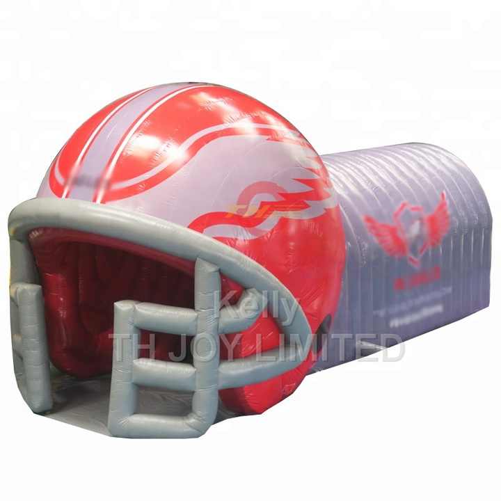 8x3x3mH Inflatable hockey helmet tunnel giant football soccer