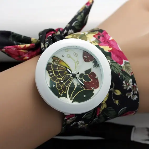 Paypal, милые женские шифоновые часы с цветочным рисунком, женские наручные часы, модные женские наручные часы с цветочным рисунком 2014 4 # DW010