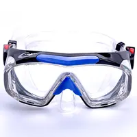 Scuba Diving Swimming Mask Set Anti防曇Underwater Snorkeling Mask Equipment Four Lens Wide Vision Mask + Easy Breath Dry Snorkel