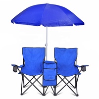 Chaises de plage pliantes inclinables doubles portables de haute qualité avec parasol