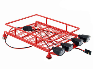 Kit de Luces LED con Retorno Automático para Camionetas Todoterreno 4x4, Rojo, RC 1:8 1:10, Techo Metálico, Portaequipajes - Product Image 4