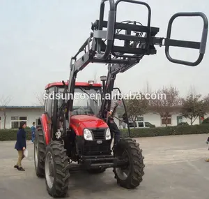 Tractor con certificado CE y cargador frontal de cubo 4 en 1