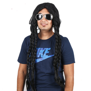 Peluca <span class=keywords><strong>Afro</strong></span> de rastas Vintage 1920s para hombres, pelo trenzado africano sintético resistente al calor para hombres negros - Product Image 1