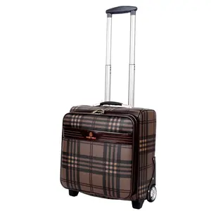 Waterdichte PU leather carry op trolley bagage set koffer reizen trolley tassen bedrijfsaktentas