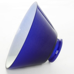 Tay Tùy Chỉnh Thổi Rắn Màu Xanh Lá Cây Màu Thủy Tinh Chuông Mặt Dây Đèn Bìa <span class=keywords><strong>Blue</strong></span> Cone Chiếu Sáng Bóng Râm - Product Image 2