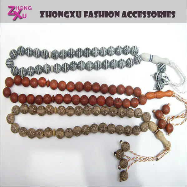 new the Muslim imitation wood beads jewellery of arabs