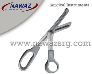 กรรไกรผ้าพันแผลอเนกประสงค์คุณภาพสูง16ซม. ใบมีดโค้งสำหรับตัดผ้าพันแผลเครื่องมือผ่าตัด - Product Image 2