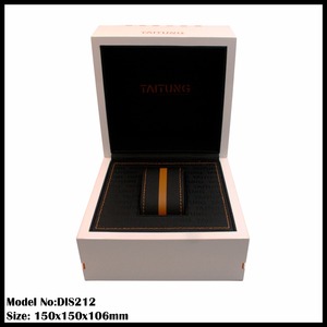 luxury men's 2026 leather pattern metal plate <b>stitching</b> <b>watch</b> box - Product Image 4