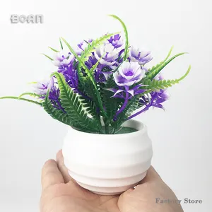 Flores artificiais de seda mini pote em atacados para decoração de florista