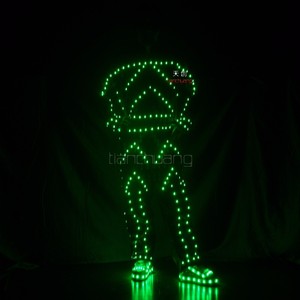 Sans fil DMX512 LED costume De Danse avec des chaussures avec breveté LED bande - Product Image 2