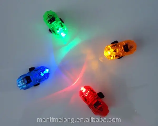 4pcs車の形のLEDフィンガーライトパーティー用4色レーザーフィンガーランプライト。誕生日、クリスマスデコレーションおもちゃ