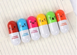 Lovely Creative Stationery Smiling Face Plastic Wholesale Novelty <strong>Pill</strong> Ballpoint Cute <strong>Pen</strong> for Gift - Product Image 6