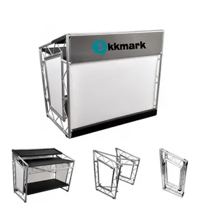 Armazón de aluminio usado, peso ligero, mesa plegable portátil, soporte para cabina de Dj