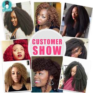 Tresses Marley Ombrées Pas Chères de 18 Pouces, 100 Grammes, Cheveux Synthétiques Afro Kinky Bouclés pour Tressage au <span class=keywords><strong>Crochet</strong></span>, Tresses au <span class=keywords><strong>Crochet</strong></span> Torsadées - Product Image 4