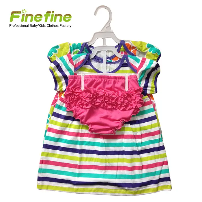 Nice Cute Summer Cotton Baby Girl Clothes Casual Fancy Dresses For Baby Girl