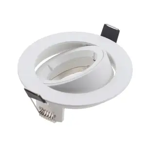 Yuvarlak gömme tavan lambaları Led Downlight parçaları tutucu GU10 MR16 halojen spot çerçeveleri