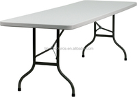 Tables de buffet pliantes en plastique de 6 pieds pour événements de restauration, mariages, restaurants, portables et pliables pour une utilisation en cour
