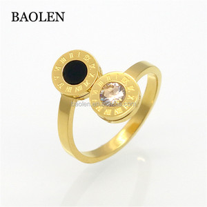Nouvelle Marque Délicat Zircon Coquille Chiffres Romains Motif Alliances Anneaux Meilleur Cadeau Pour Les Femmes Mosaïque Manuelle Bague D'amour - Product Image 1