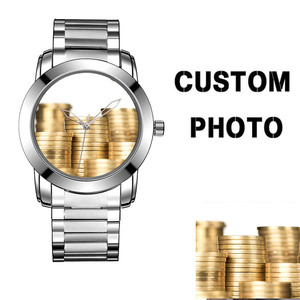 Foto Orologio Elastico Personalizzato In Acciaio Inox Custom Design Viso Pianura Sublimazione In Bianco Orologio Da Polso - Product Image 1