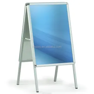 Outdoor aluminum standing signboard with snap a frame poster stand