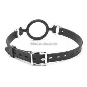 Einfache Design Volle Medizinische Silikon o-ring Gag Mit PU Leder Offenen Mund Gag Restraint Erwachsene Spielzeug - Product Image 5