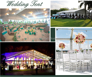 Matrimonio romantico tendone tenda copertura in tessuto PVC feste fiere all'aperto eventi include tessuto opzionale per <span class=keywords><strong>campeggio</strong></span> - Product Image 6