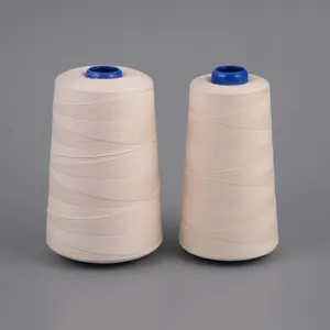 Raw white cotton sewing thread in bulk 20s/4 1400Y TKT 25 TEX120