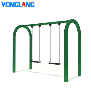Juego de columpio para bebé de hierro con tubo galvanizado certificado TUV para parque infantil y escuela, equipo de entretenimiento al aire libre - Product Image 2