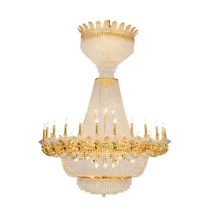 China supplier manufacturer hotel pendant lamp/church lights with competitive price for hotel villa large crystal chandelier