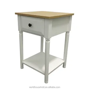 Factory Direct Sale Cheap White bed side table Wood Night Stand
