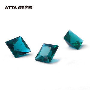 Créé Emerald Princess cut 7*7mm <span class=keywords><strong>émeraude</strong></span> foncé nom acheter <span class=keywords><strong>émeraude</strong></span> en ligne - Product Image 1