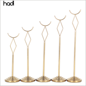 Catering Wedding Accessories Full Size High Quality Commercial Party <strong>Name</strong> Tag <strong>Holder</strong> Cheap Price Gold Metal <strong>Table</strong> Number <strong>Holder</strong> - Product Image 1