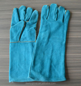 Cow split leather welding gloves utility Tig, long gloves utility manual welding, sure <span class=keywords><strong>the</strong></span> hand gloves utility - Product Image 2