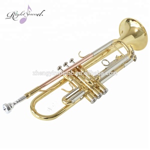 เครื่องดนตรีทองเหลืองเคลือบทองมืออาชีพทรัมเป็ต Bb Key - Product Image 2