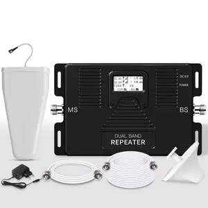 ATNJ Repeater Sinyal Telepon Seluler, Generasi Baru Dual Band 850/AWS MHz, Booster/Amplifier untuk 3G + 4G