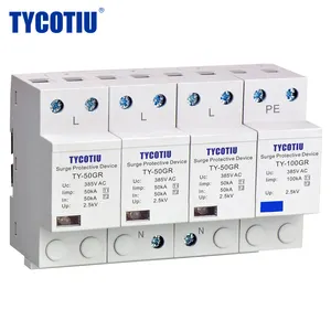 TYCOTIU TY-50GR 3 + 1 نوع 1 الفئة الأولى GDT جهاز وقاية من ارتفاع التيار الكهربي الزائد حامي أجهزة الحماية Spd 50kA البرق موصل