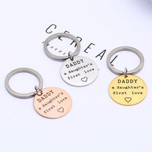 Portachiavi in Acciaio Inox Festa del Papà Portachiavi-Papà una Figlia del Primo Amore del Papà Regali dalla Figlia per I Padri giorno - Product Image 5
