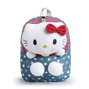 Plush Cartoon Detachable Doll Kids Cheap School Bags Backpack DAY Backpack Nylon Softback