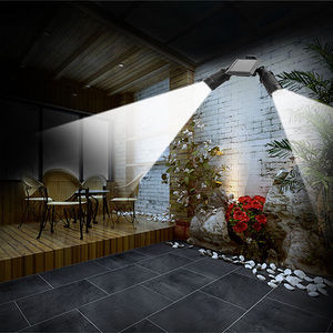 Solar powered Led lights PIR Motion Sensor dual head adjustable headlamp waterproof 14 LED wall Night Light for garden yard - Product Image 5