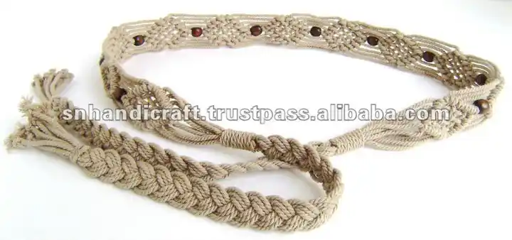 Source Macrame cintura di moda cintura di corda fatti a mano cintura di  corda per le donne on m.alibaba.com