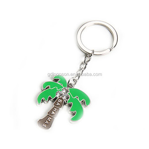 <span class=keywords><strong>Portachiavi</strong></span> Souvenir delle Bahamas in Metallo Smaltato con Palma, Regalo Personalizzabile con <span class=keywords><strong>Nome</strong></span> - Product Image 1