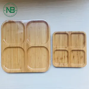 China proveedor 100% bambú natural square fruta merienda 2 unidades