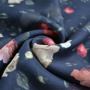 New Fashion Lowest Price Customization 3D Print Floral Satin Fabric For Fabric Manufacturer in China