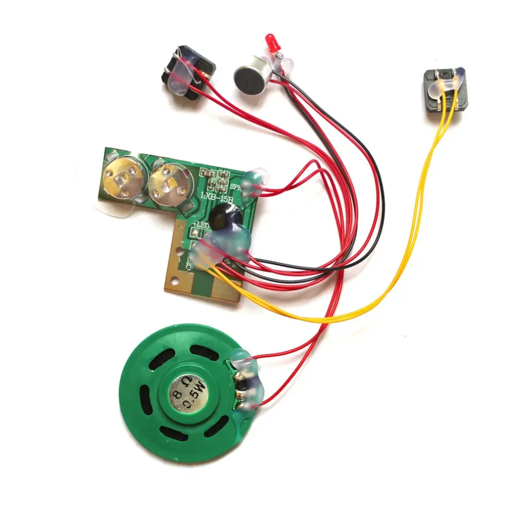 ODE/ODM Fotosensitif Suara Audio Musik Papan Perekam Chip dan Kartu Ucapan Modul Perekam Suara