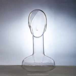 Maniquí de Plástico Transparente con Cabeza de Huevo para Exhibición de Sombreros - Product Image 1