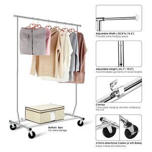 Vêtement Résistant de Support de Roulement Réglable Commerciale tissu porte-vêtement En Acier Extensible Cintre Rack - Product Image 5