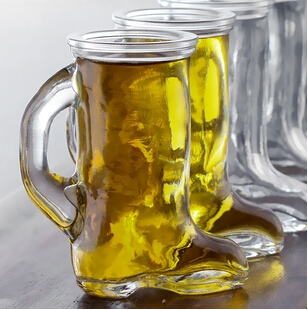 Glass Beer Boot 1 Liter Glass Beer Mugs/glasses Oktober Fest Style